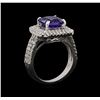 Image 4 : 14KT White Gold 2.93 ctw Tanzanite and Diamond Ring