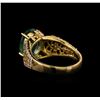 Image 3 : 14KT Yellow Gold 2.47 ctw Emerald and Diamond Ring