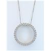 Image 3 : 0.55 ctw Diamond Pendant With Chain - 14KT White Gold