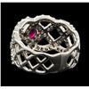 Image 3 : 1.08 ctw Ruby Ring - Platinum