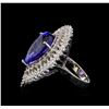 Image 3 : 14.71 ctw Tanzanite and Diamond Ring - 14KT White Gold