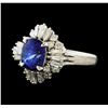 Image 1 : 2.00 ctw Sapphire and Diamond Ring - Platinum