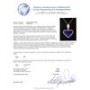 Image 3 : 16.74 ctw Tanzanite and Diamond Heart Pendant With Chain - Platinum