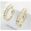 Image 3 : 1.40 ctw Diamond Earrings - 14KT Yellow Gold