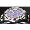 Image 2 : Rolex Stainless Steel Purple Diamond and Ruby DateJust Watch