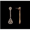 Image 2 : 14KT Rose Gold 2.57 ctw Diamond Earrings