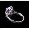 Image 3 : 14KT White Gold 4.13 ctw Tanzanite and Diamond Ring