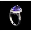 Image 4 : 14KT White Gold 4.13 ctw Tanzanite and Diamond Ring