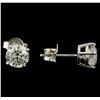 Image 2 : 1.43 ctw Diamond Solitaire Earrings - 14KT White Gold