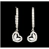 Image 1 : 1.36 ctw Diamond Dangle Earrings - 14KT White Gold