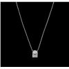 Image 2 : 3.36 ctw Diamond Pendant With Chain - 18KT White Gold