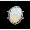 Image 2 : 13.67 ctw Opal and Diamond Ring - 14KT White Gold