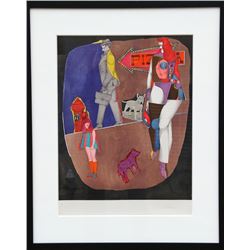 Richard Lindner, First Ave (Pizza), Lithograph