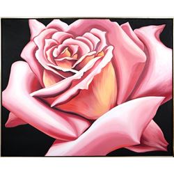 Lowell Blair Nesbitt, Pink Rose, Oil Painting