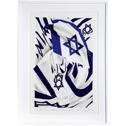 James Rosenquist, Israel Flag at the Speed of Light, Lithograph