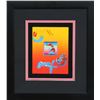 Image 1 : Peter Max, Umbrella Man, Acrylic and Collage Painting