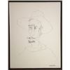 Image 1 : Leonardo Nierman, Self Portrait with Hat, Ink Drawing