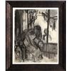Image 1 : Ben Shahn, Woman in Chair by Window, Charcoal Drawing