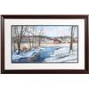 Image 1 : Michael Davidoff, Creekside Farm in Winter, Watercolor Painting