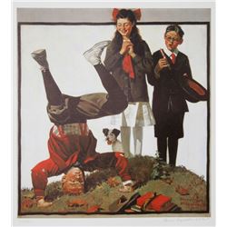 Norman Rockwell, Cousin Reginald in Cut Out, Vintage Poster