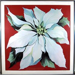 Lowell Blair Nesbitt, White Poinsettia, Lithograph