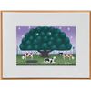 Image 1 : Edgar Calhado, Cows under a Tree, Acrylic Painting