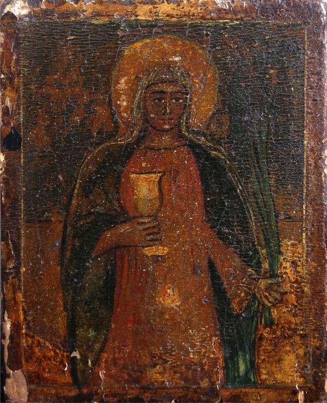 Unknown Artist Madonna With Wine Glass Oil Painting