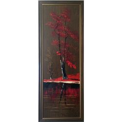 Morris Katz, Autumn Tree Reflection I, Oil Painting