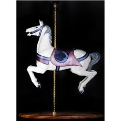 Dentzel Carousel Co., White Celestial Carousel Horse, Hunleys Amusement Park, Bethpage, NY