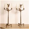 Image 1 : Pair of Gilt Bronze Five-Arm Candelabras, Greek Style with crane pediments
