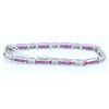 Image 1 : 14K White Gold Ruby Bracelet :16.65 Grams/Ruby:4.28ct/Diamond:0.71ct/#R8005
