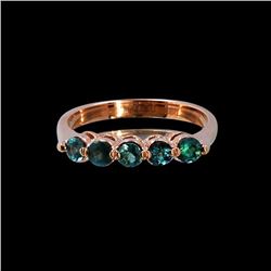 0.63CT NATURAL ALEXANDRITE 14K ROSE GOLD RING