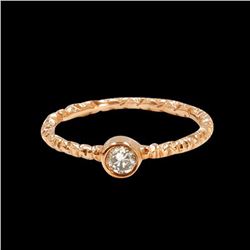 0.17CT NATURAL DIAMOND 14K ROSE GOLD RING