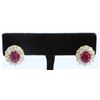 Image 3 : 14K YELLOW GOLD RUBY EARRING