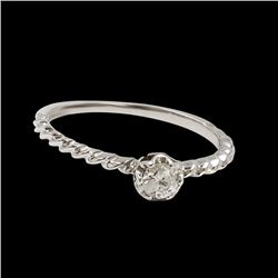 0.18CT NATURAL DIAMOND 14K WHITE GOLD RING
