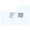 Image 2 : 18K White Gold And Diamond Earring Round Shape Diamond- 0.82ct Baguette Shape Diamond- 1.12ct Weight