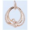 Image 1 : 14k Rose Gold Diamond Pendant:5 Grams/Diamond:0.82ct/#R8006