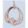 Image 3 : 14k Rose Gold Diamond Pendant:5 Grams/Diamond:0.82ct/#R8006