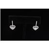 Image 3 : 18K White Gold And Diamond Earring Round Shape Diamond-0.60ct Princess Shape Diamond- 0.59ct Weight-