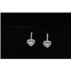 Image 5 : 18K White Gold And Diamond Earring Round Shape Diamond-0.60ct Princess Shape Diamond- 0.59ct Weight-