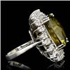 Image 2 : 15.86CT NATURAL COPPER BEARRING Pariba TOURMALINE 14K W/G RING Ring