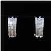 Image 1 : 18K White Gold And Diamond Earring Round Shape Diamond-0.44ct Baguette Shape Diamond-1.57ct  Weight-