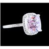 Image 2 : 11.18CT NATURAL MORGANITE 14K W/G RING