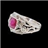 Image 2 : 2.17CT NATURAL RUBY 14K WHITE GOLD RING