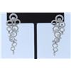 Image 2 : 18K White Gold And Diamond Dangling Earring Round Shape Diamond-3.39ct Weight-14.35Grams