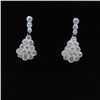 Image 1 : 18K White Gold And Diamond Earring Round Shape Diamond(invisible Setting)-2.71ct Weight-7.26 Grams