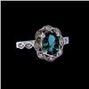 Image 1 : 2.20CT NATURAL ALEXANDRITE 14K WHITE GOLD RING