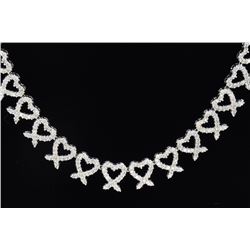18K White Gold Necklace/Diamond- 11.54ct