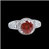 Image 1 : 3.90CT NATURAL MALAYA GARNET 18K W/G RING