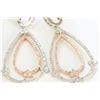 Image 1 : 14K WHITE AND ROSE GOLD EARRING9.74GRAM /DIAMOND 3.60CT /#R8003
